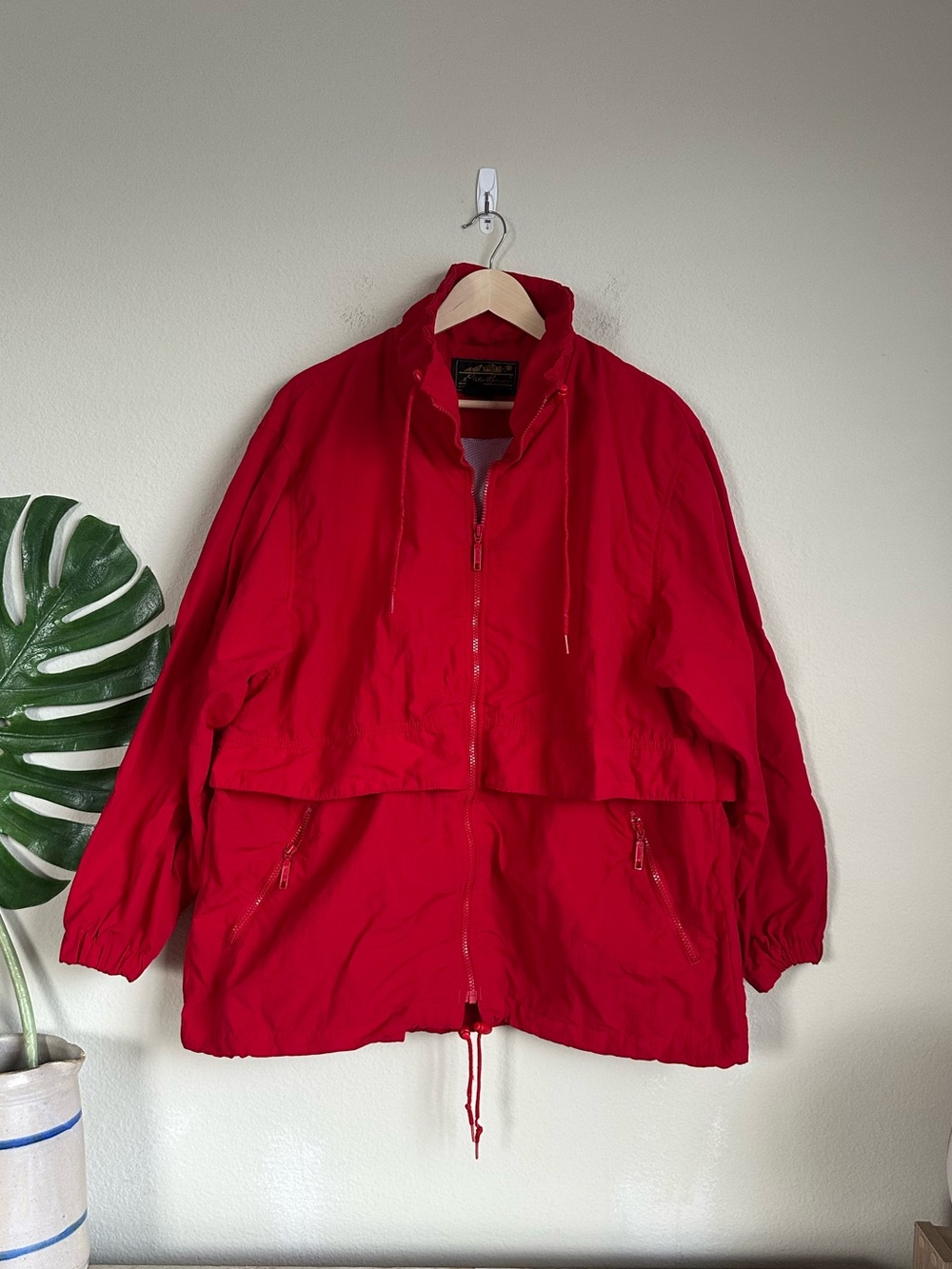 Vintage Eddie Bauer Women’s Red Windbreaker Jacket